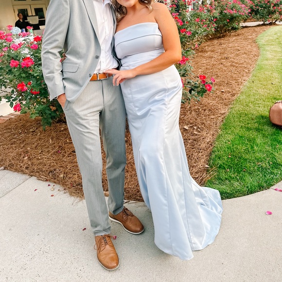 Mori Lee Bridesmaid Dress (Color Fog) Style #21849 - Picture 3 of 4